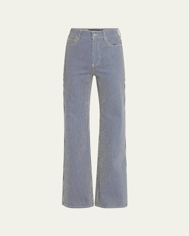 Crosbie Wide-Leg Stripe Jeans